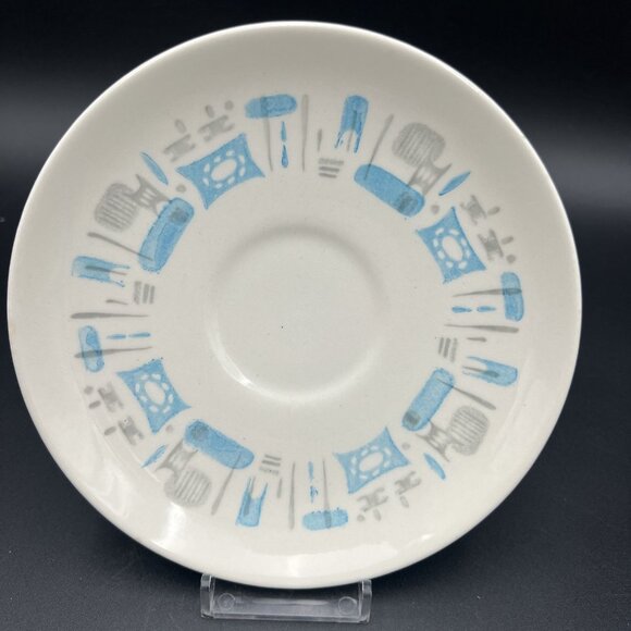 MCM 1950's Blue Heaven China Coffee /Tea Cup & Saucer 2 Sets - Picture 6 of 16